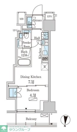パークアクシス菊川ステーションイーストの物件間取画像